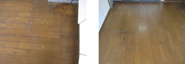 床（フローリング）の清掃・ワックスがけ1