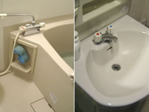 イメージ：浴室と洗面所の清掃、ハウスクリーニング
