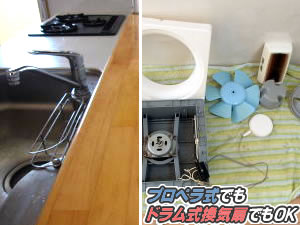 イメージ：台所・換気扇（フード込）、ハウスクリーニング