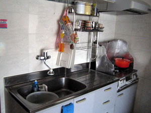 イメージ：キッチンの清掃　シンク（流し台）・換気扇・コンロ