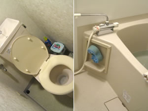 イメージ：浴室とトイレの清掃、ハウスクリーニング