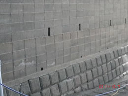 8高圧洗浄実例：ブロック塀や石垣などのコケや汚れ